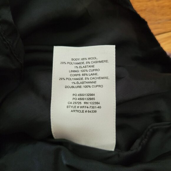 WILFRED | Aritzia Wrap-front Wool Cashmere Houndstooth Mini Skirt | Sz. 2 - Picture 5 of 6